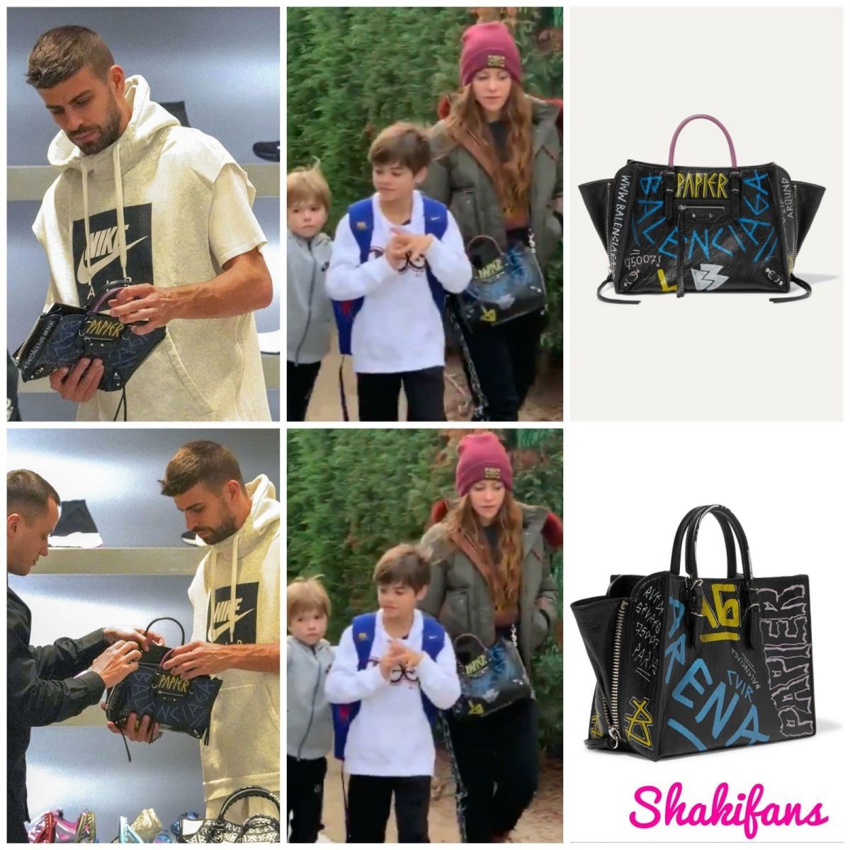 Shakira y Gerard Piqu&eacute; con bolso