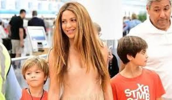 Shakira con Sasha y Milan