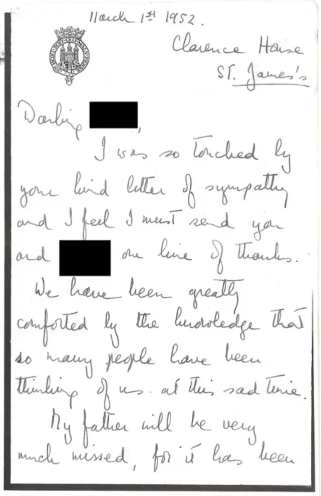 La inédita carta de la que muy poco se sabe de la reina Isabel II a un amigo antes de comenzar su reinado