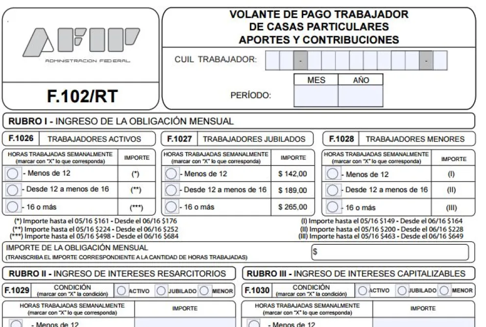 AFIP: para qué sirve el nuevo Formulario 102/RT y quiénes deben entregarlo
