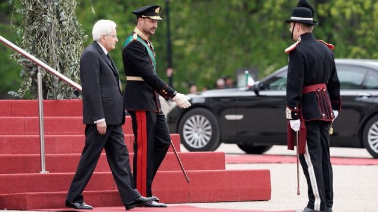 presidente de Italia y príncipe Haakon de Noruega