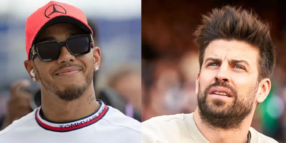 El inesperado encuentro entre Piqué y Lewis Hamilton, el famoso piloto que fue visto con Shakira