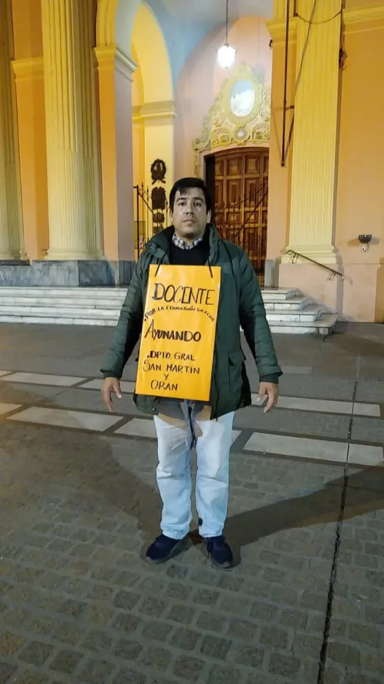 Foto: Reclamo ayuno docente