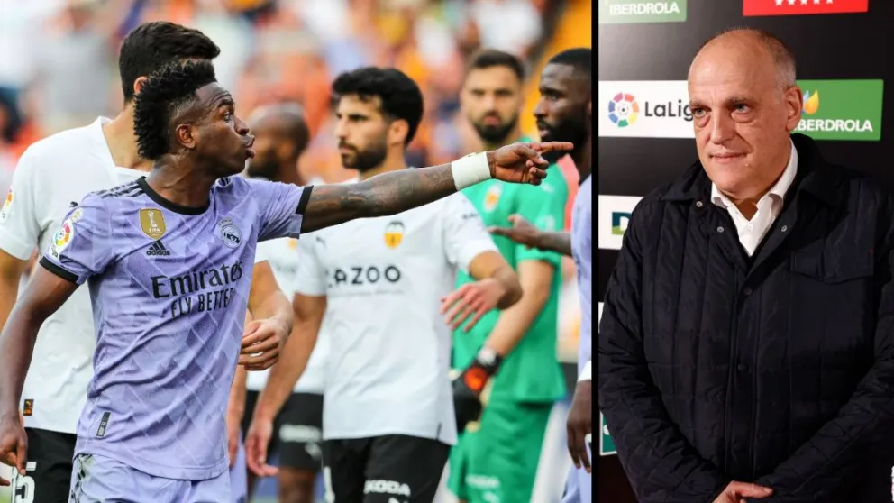 Tensión en España: el presidente de La Liga destrozó a Vinicius y el brasileño lo trató de racista
