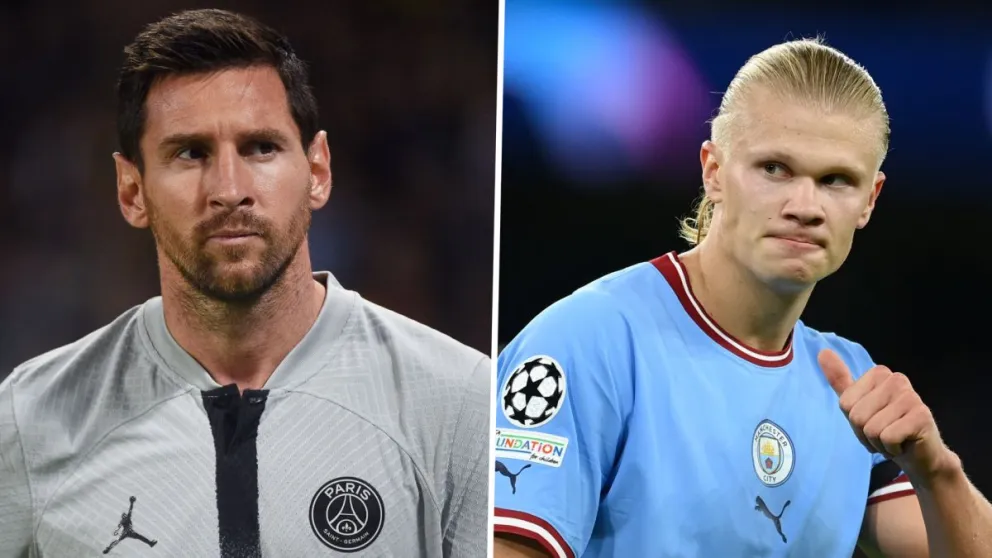  Erling Haaland ganó un premio histórico y le declaró la guerra a Lionel Messi por el Balón de Oro