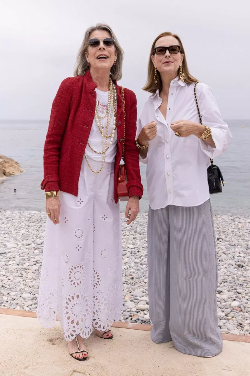 Carolina de Mónaco con Carole Bouquet