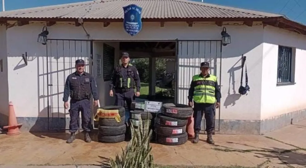 Circulaba con un cargamento de cubiertas ilegales y fue multado: estaban valuadas en 700 mil pesos 