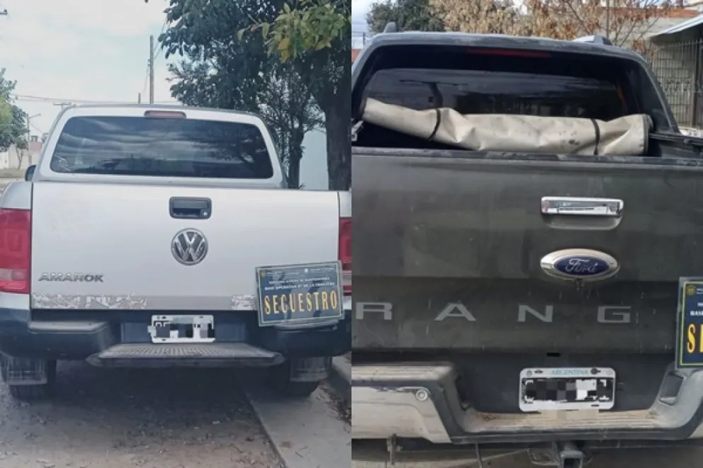 Secuestraron dos camionetas con las patentes adulteradas, dos personas fueron detenidas