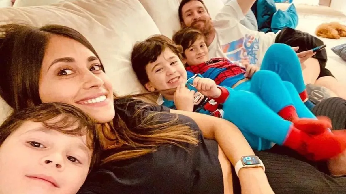 Lionel Messi, Antonela Roccuzzo e hijos