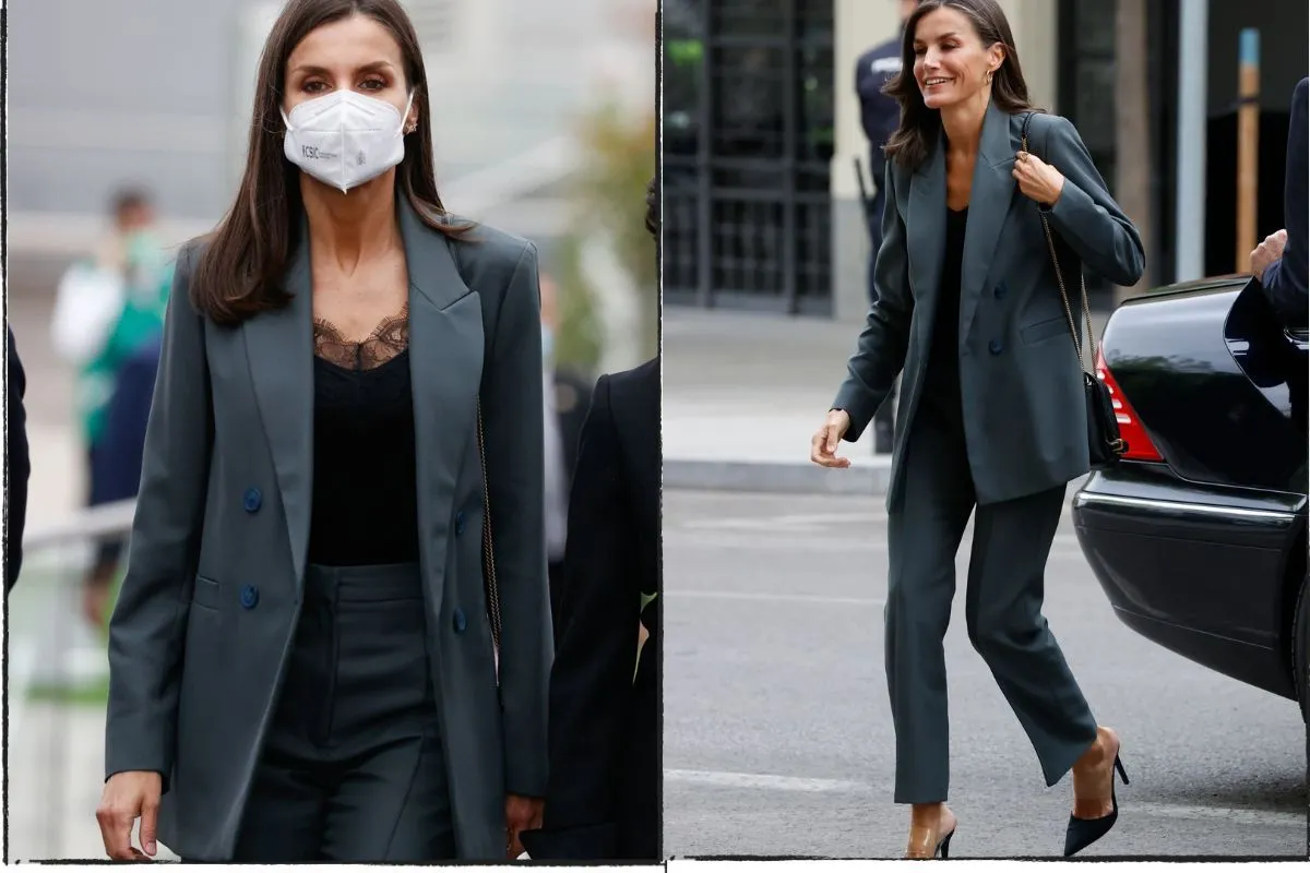 La reina Letizia usando chaquetas