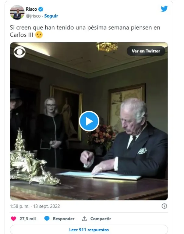 el rey carlos III y su mal gesto contra el-personal