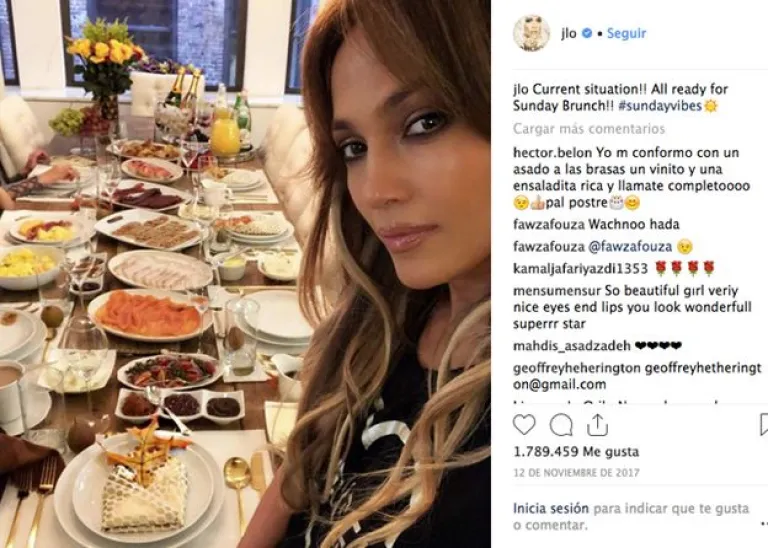 Alimentacion de JLO