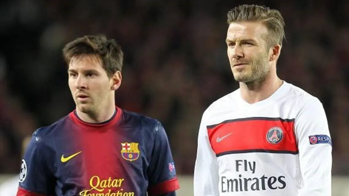 Lionel Messi y David Beckham