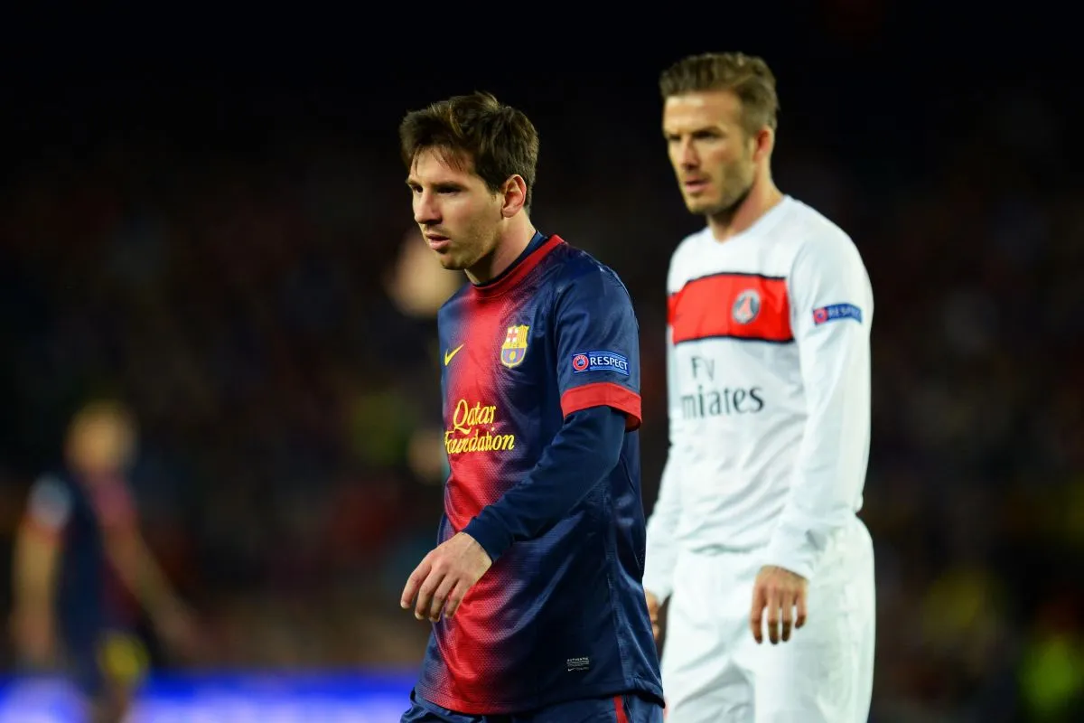 Lionel Messi y David Beckham