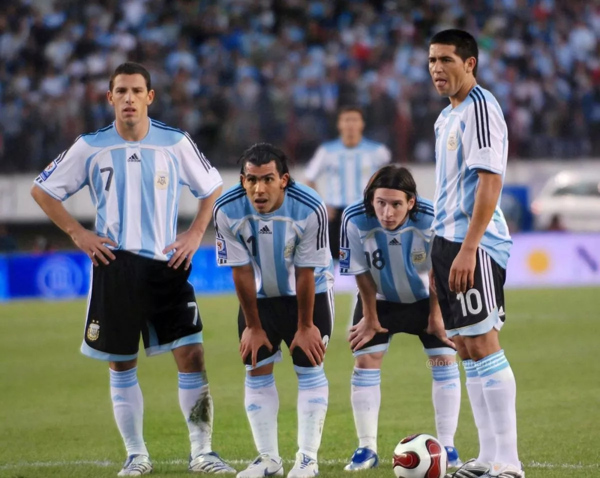 Maxi Rodríguez, Messi y Riquelme