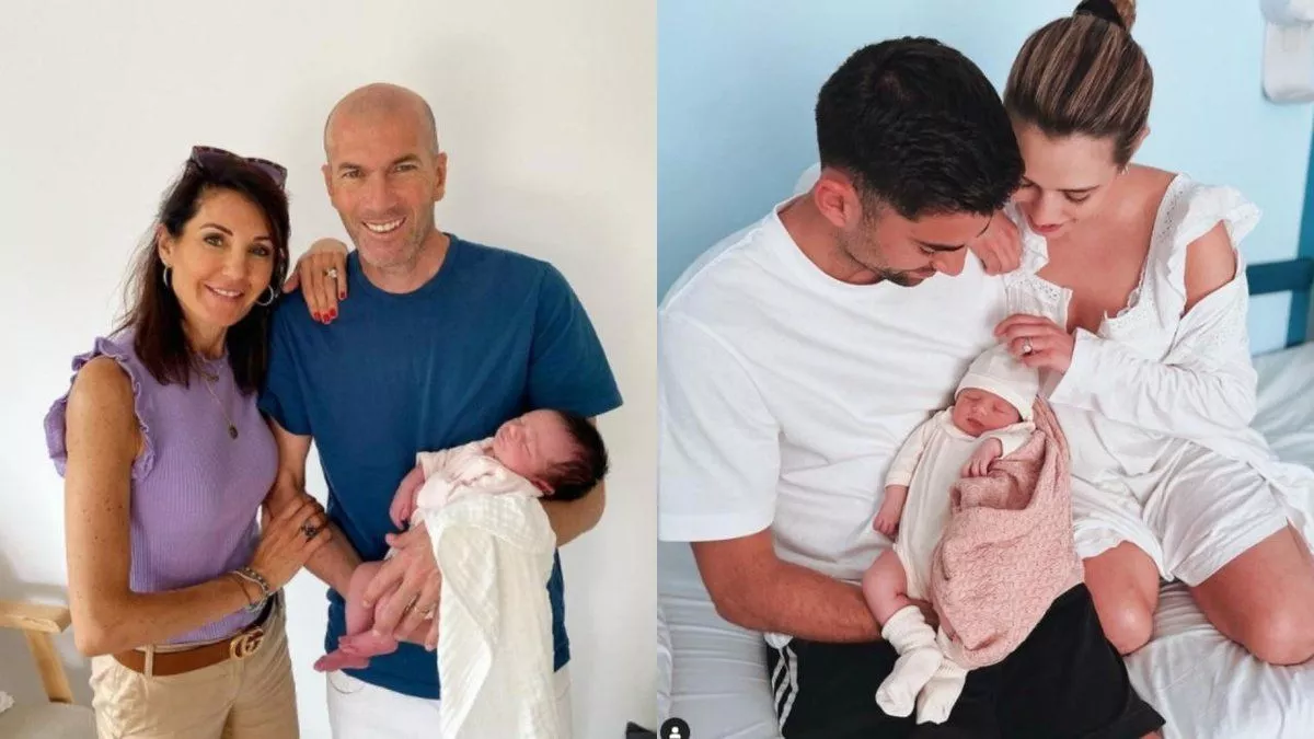 Zinedine Zidane con su nieta