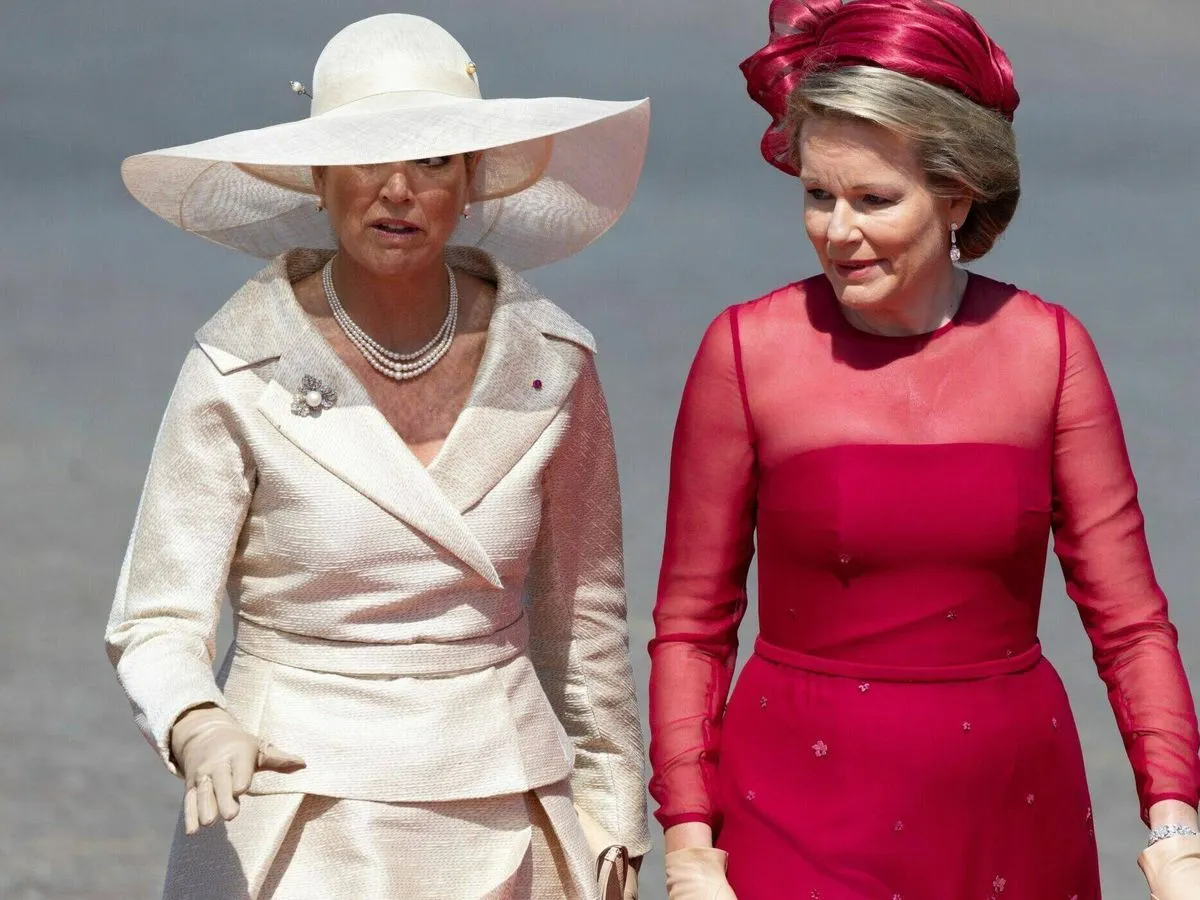 Reina M&aacute;xima de Holanda y Matilde de B&eacute;lgica